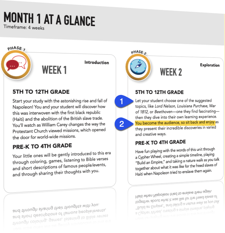 Month At a Glance—how you become the audience